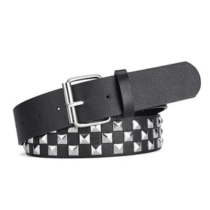 Checker Style Leather Belts