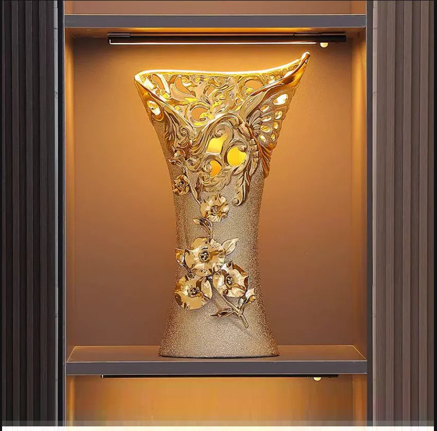European Style (Golden Ceramic) Vases