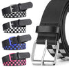 Checker Style Leather Belts