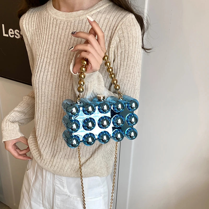 Bubble Square Clutch Purse