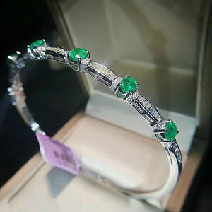 Emerald Sterling Bracelet/Bangles