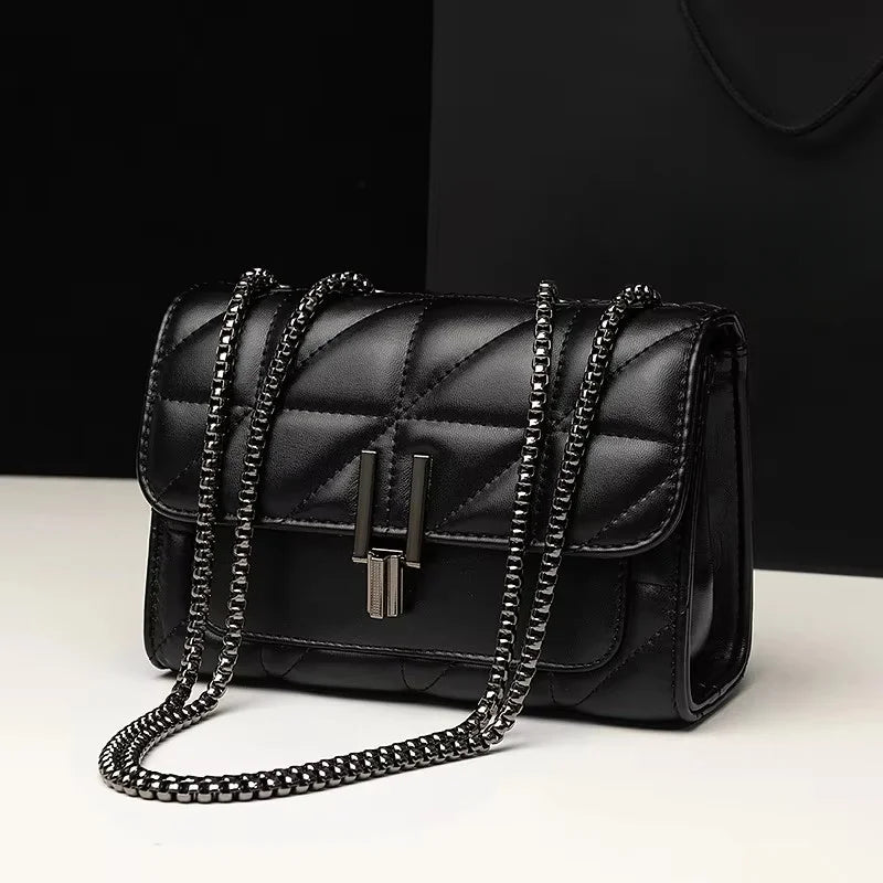 Ladies Leather Chain Bags