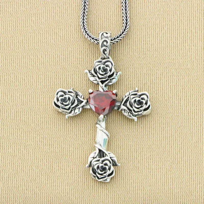Crystal Rose S925 sterling Pendant