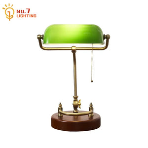 Vintage Table Lampshade (Wood/Copper Base)