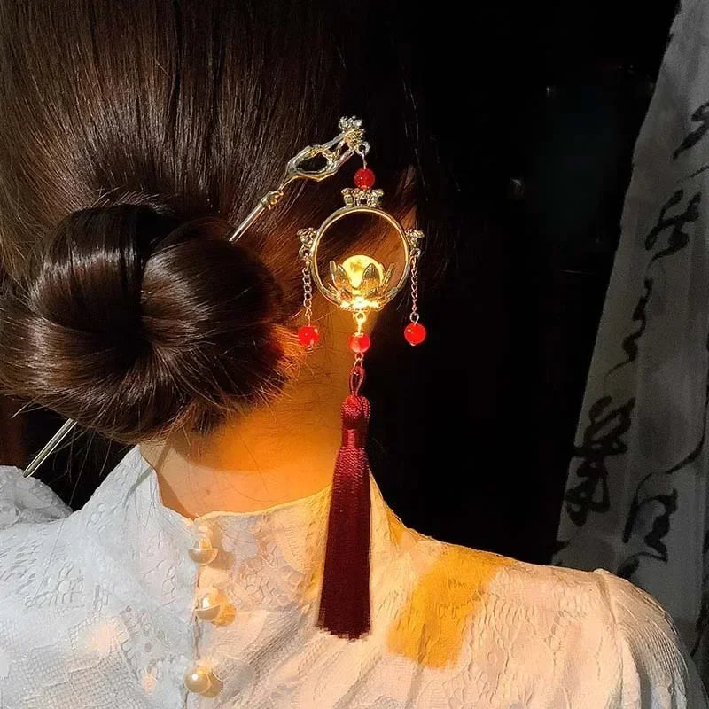 Luminous Lantern Hair Sticks