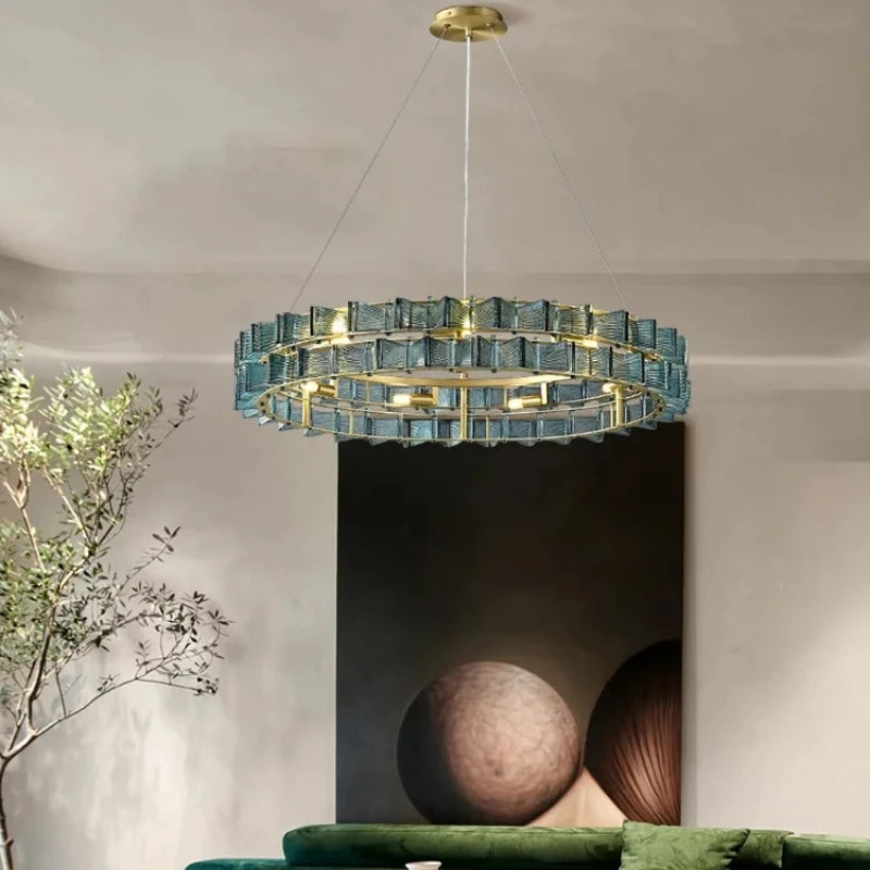 Blue/Golden (Dimmable) Chandelier