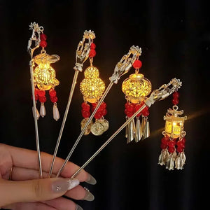 Luminous Lantern Hair Sticks