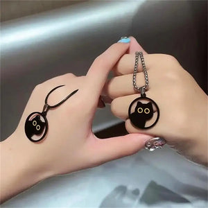 Black Cat Planet Necklace
