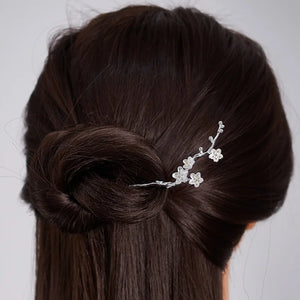Plum Blossom (S925 Sterling) Hair Sticks