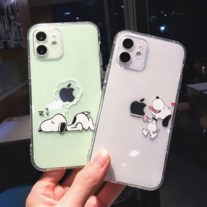 Snoopy Cute Transparent iPhone Cases