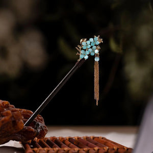Wooden Moon/Flower Hair Sticks