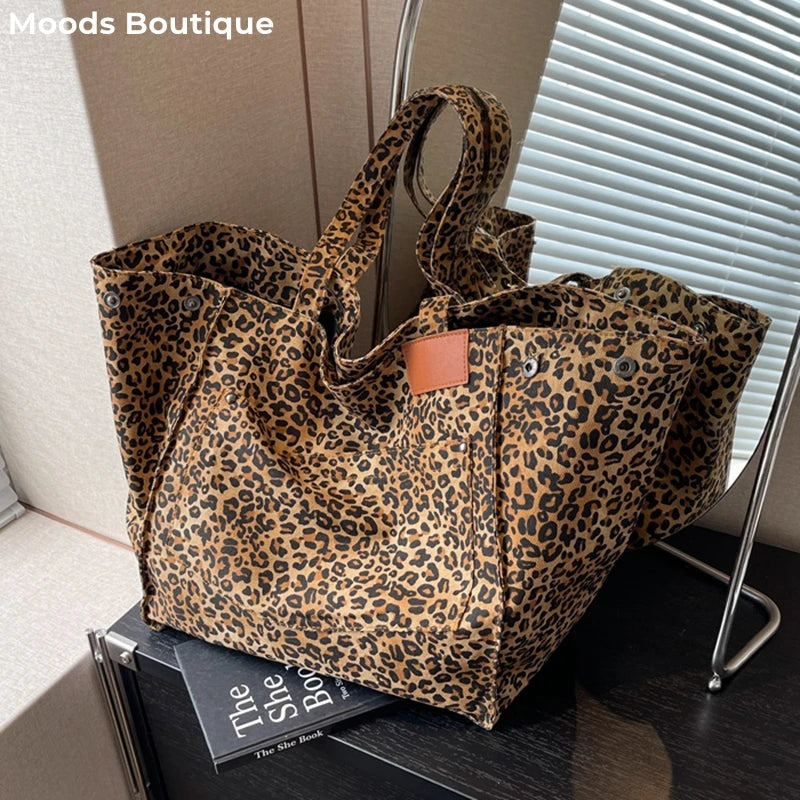 Leopard Print (Canvas) Beach Bags