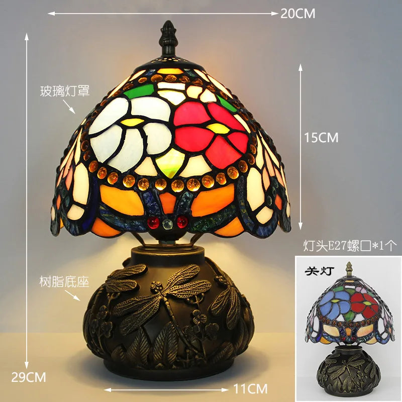French Table Lamps (Stained Glass)