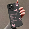 Pink Bow (God Love) iPhone Cases