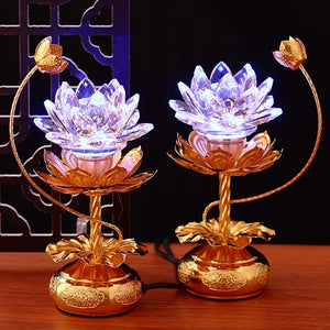 Lotus Buddha Lamps (pair)