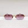 Rimless Square UV400 Sunglasses
