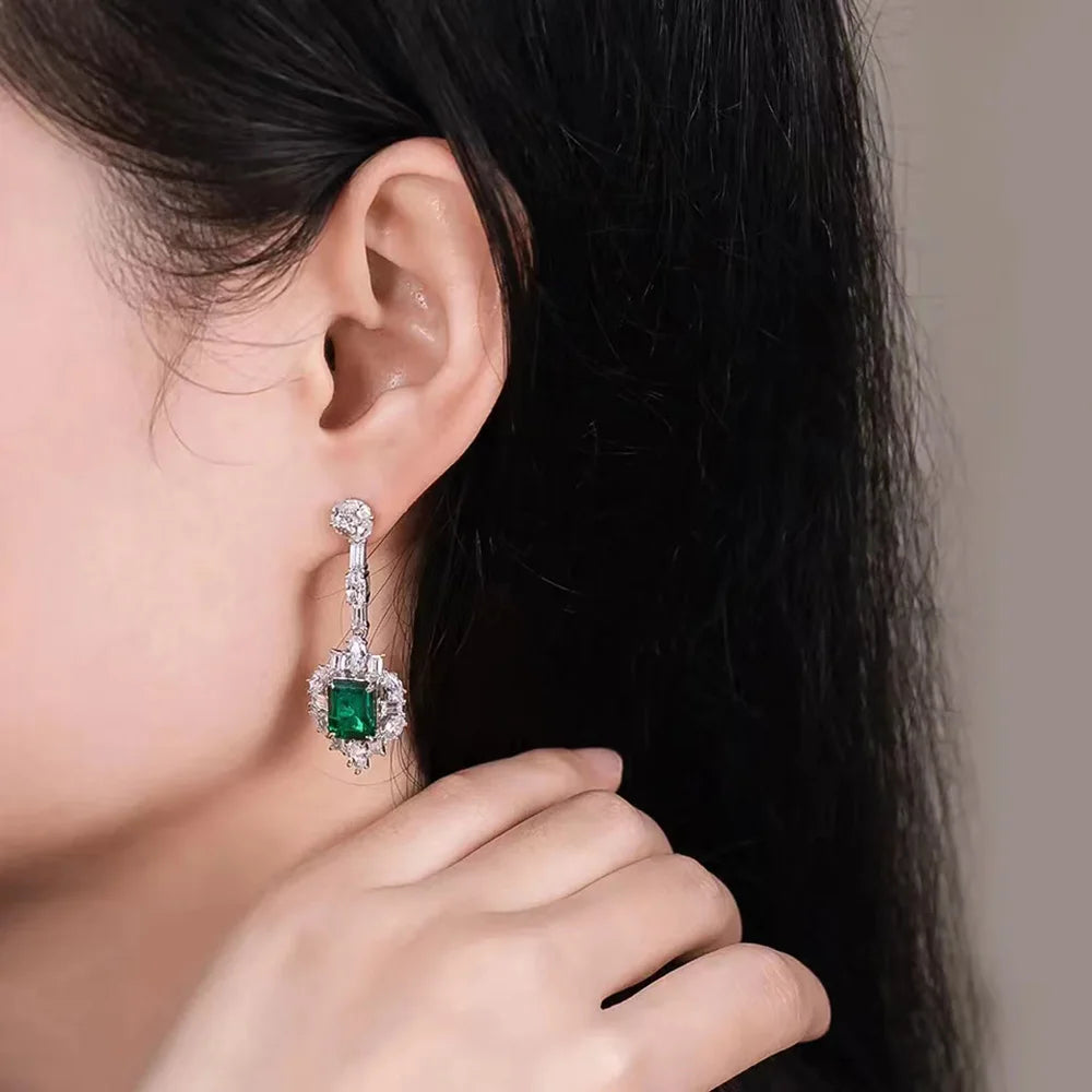 Emerald/Vintage (100% 925 Sterling Silver) Earrings