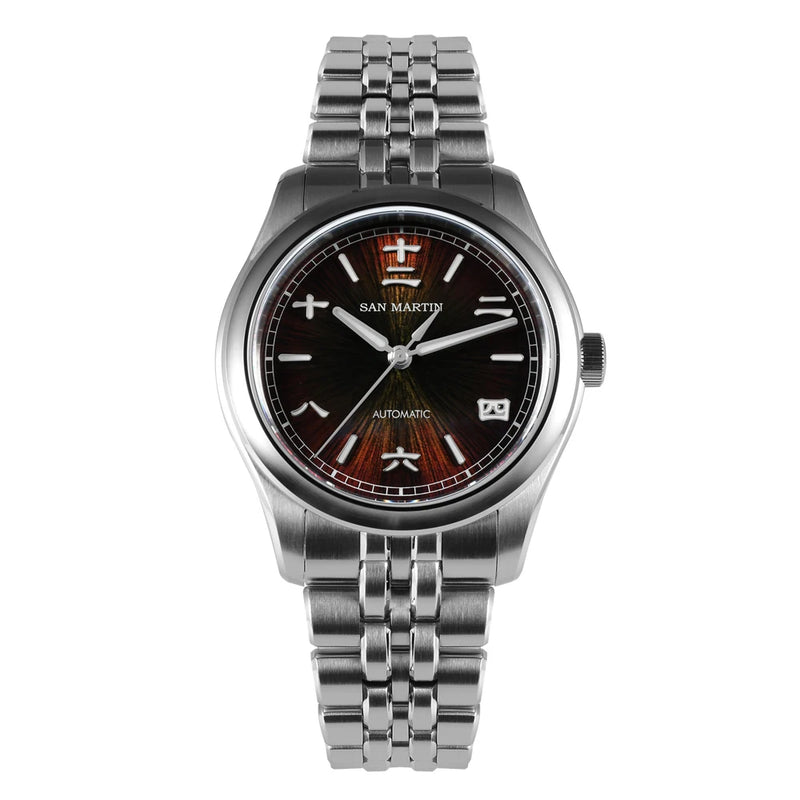 San Martin 'Rabbit Hair' Dial Men's Dress Watch