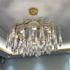 Classic Blue/Gold Lustre Chandelier