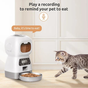 Pet Automatic Feeder 3.5L (Voice Record)