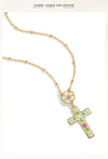 Grape Vine Cross Necklace