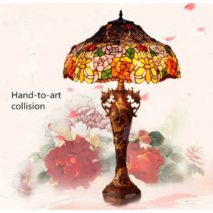Tiffany Style/American Rose Lamp