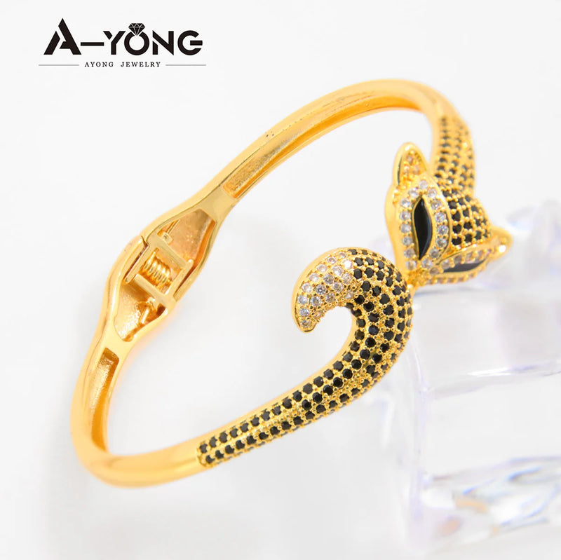 Trendy Fox Design (21k Gold Plated) Bangles