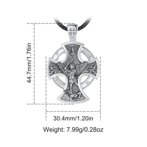 Saint Michael Cross (925 Sterling Silver) Necklace