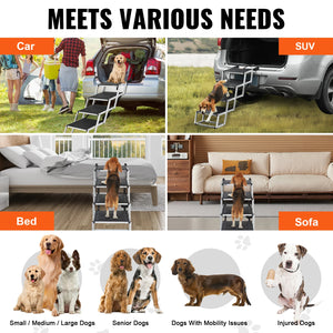 Dog Stairs for Cars (Folding 4-Steps)(USA)