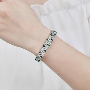 Emerald/Ruby Gem (Sterling) Bracelets
