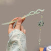 Wooden Moon/Flower Hair Sticks