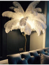 Ostrich Feather Floor Lamps (Certified)