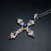 Cross Sapphire (925 Sterling Silver) Necklace