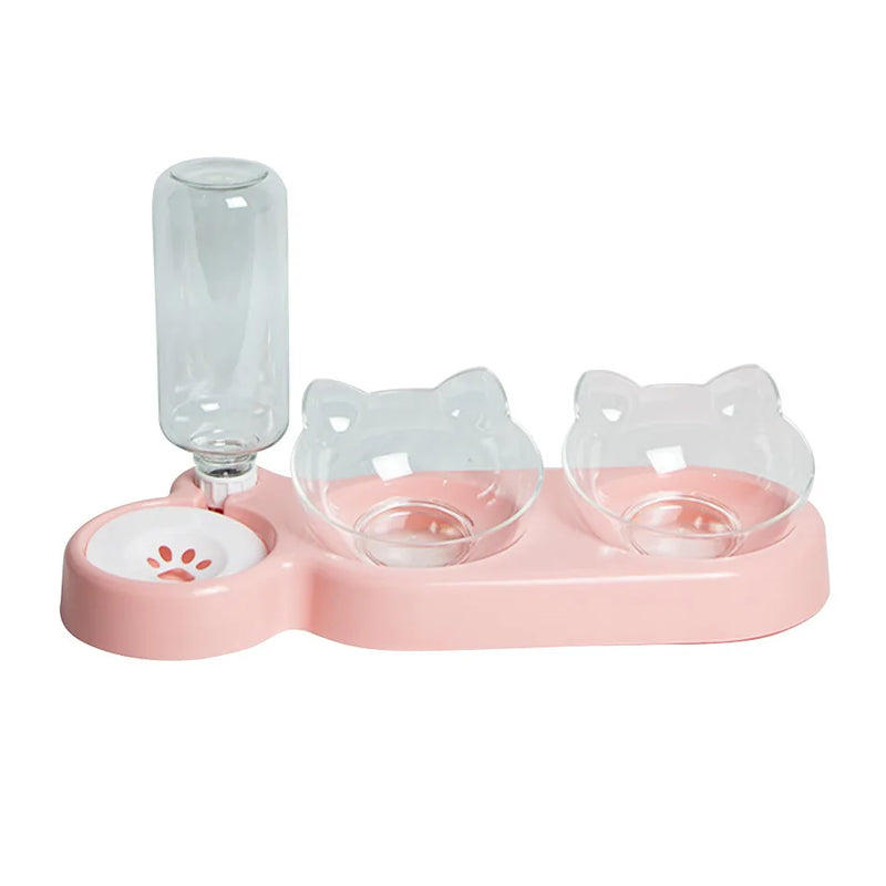 Pet Elevated Cat Bowls (Double)
