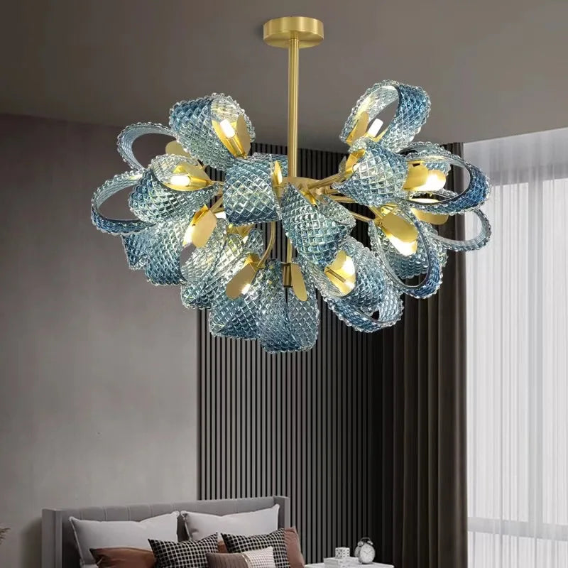 Designer (Blue/Glass) Chandelier