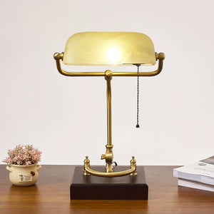 Vintage Table Lampshade (Wood/Copper Base)