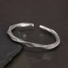 Viking Twist Cuff Bangle (925 Sterling Silver)
