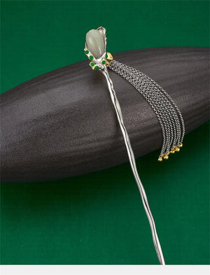 Orchid Jade (S925 Sterling) Hairpin