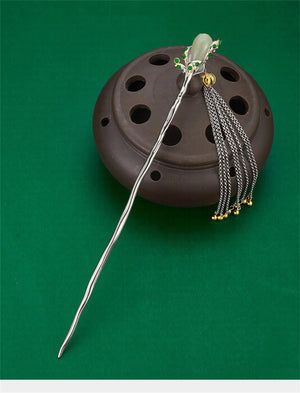 Orchid Jade (S925 Sterling) Hairpin