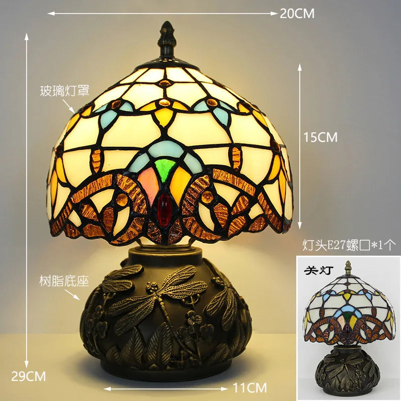 French Table Lamps (Stained Glass)