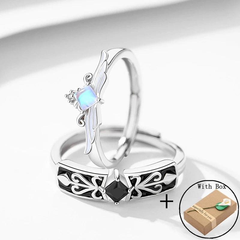 Sterling - Princess/Knight Couple Rings