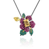 Handmade Garnet (925 Sterling) Flower Necklace (USA)