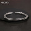 Viking Twist Cuff Bangle (925 Sterling Silver)