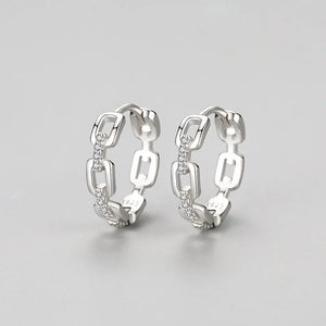 Silver Chain 925 Sterling Earrings