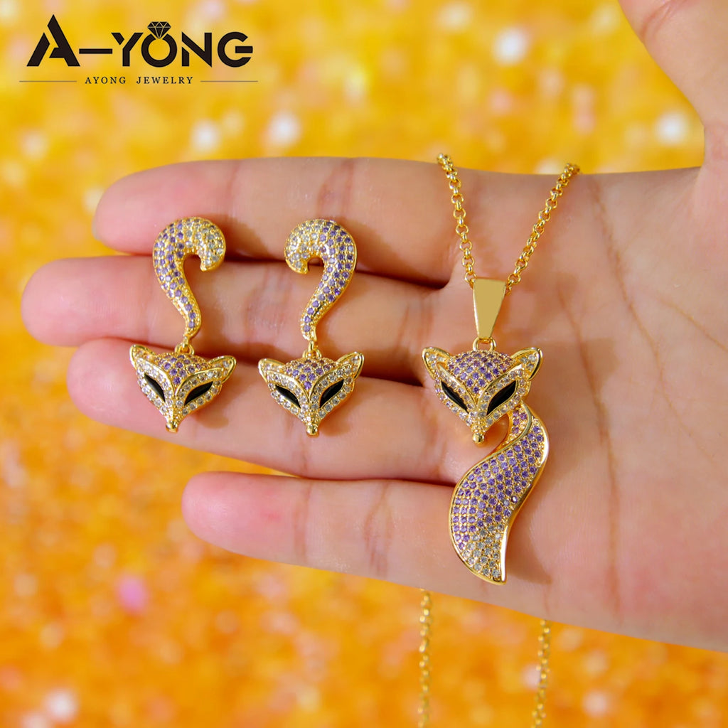 Miss Fox (Necklace Earrings Set 21k)