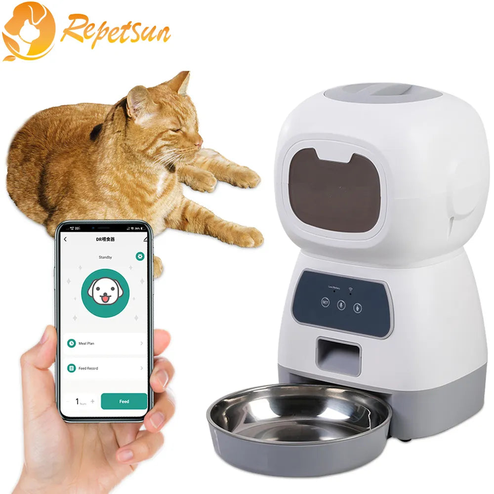 Pet Automatic Feeder 3.5L (Voice Record)