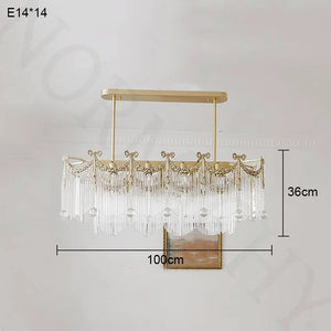 French Tassel (Copper) Crystal Chandelier