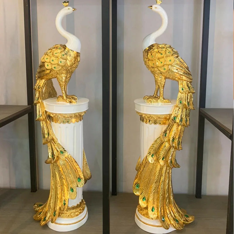 Peacock European-style (Large) Decor Statue