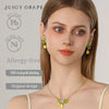 Lemon Enamel 18k Gold Earrings
