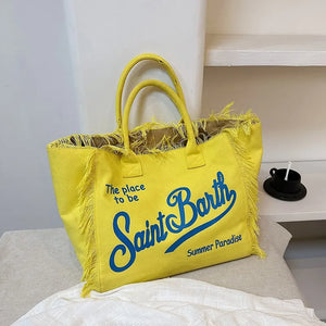 Saint Barth (Canvas) Beach Bags